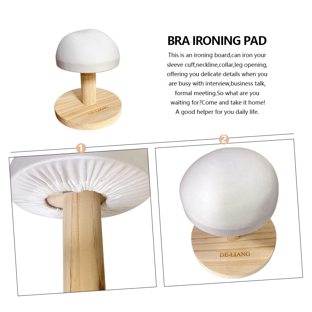 De-Liang Bra Wooden Ironing Board Mini Iron Padded Sleeve Pillow Board Stool With Round Base For Small Table Top Pressing Pad Ha