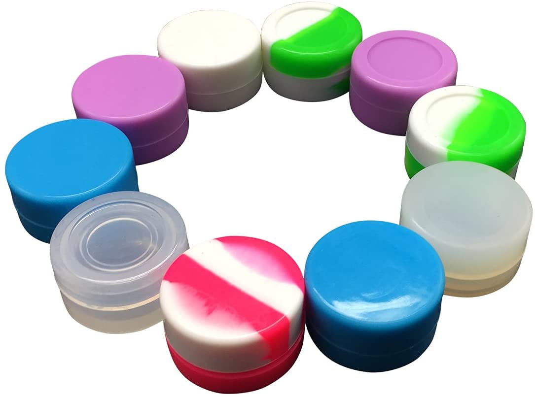 Gentcy Silicone 5ml Lots Silicone Container Box 18 colors 10pcs