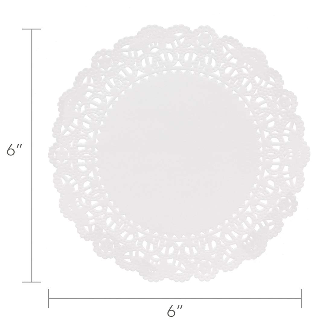 Hygloss Products Round Paper Lace Doilies, White, 6'''', 100 Per Pack'' (Hyx10061)