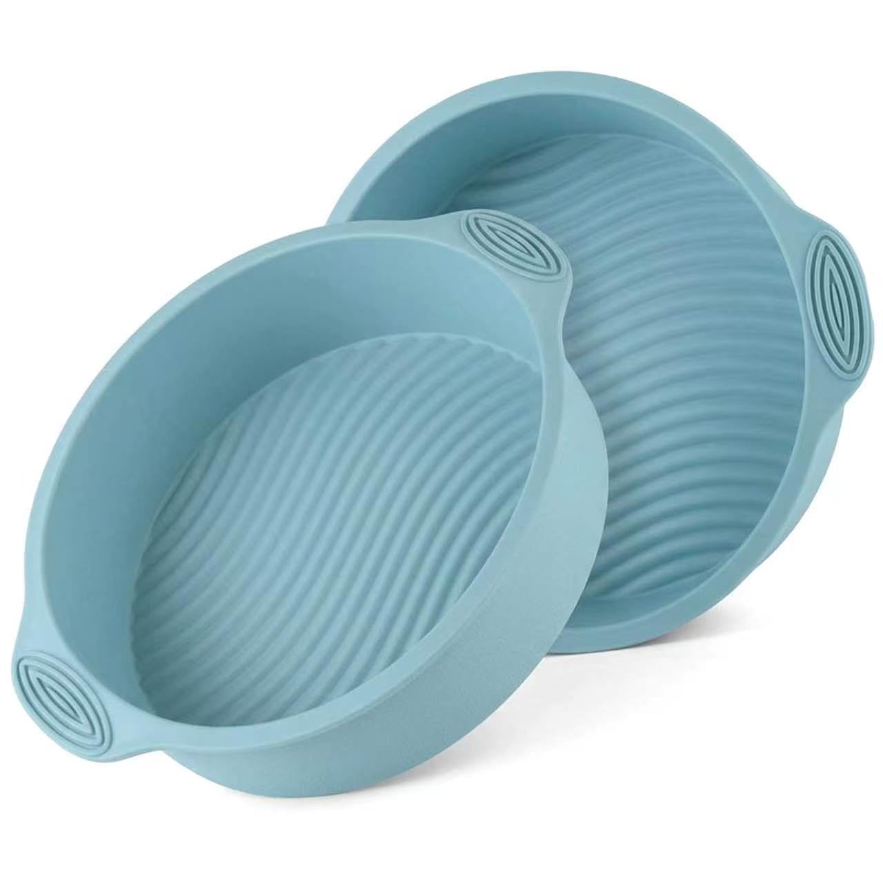 MOCCOOL 2 Pack 9.5 Inch Silicone Charlotte Cake Pans