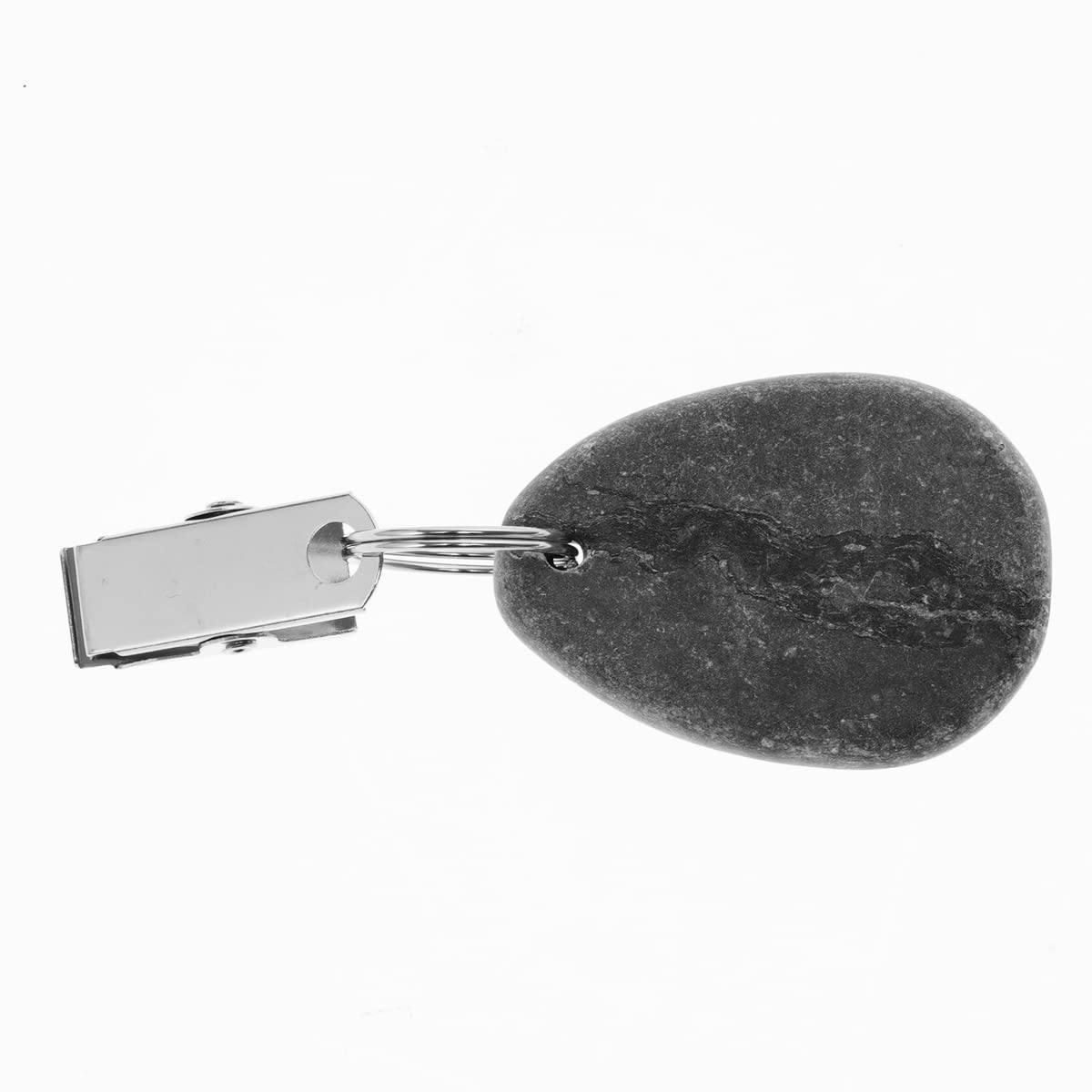 Rjun 8Pcs Tablecloth Weights Tablecloth Pendant Stone Table Cover Weights Hangers With Metal Clips (Drop-Grey)