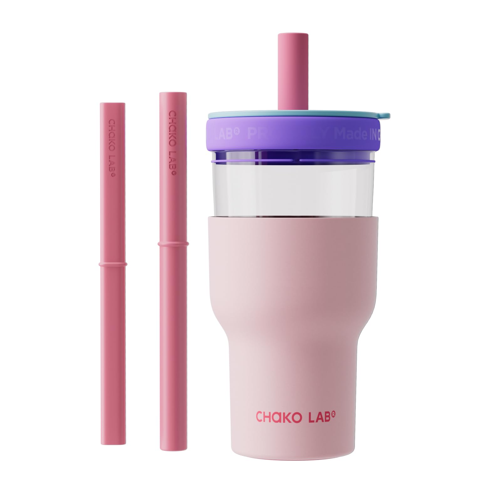 CHAKO LAB Insulated Water Bottle | Duallayer tumbler with Glass Liner and Stainless Steel Liner | BPAFree Thermos | 20oz Bottl