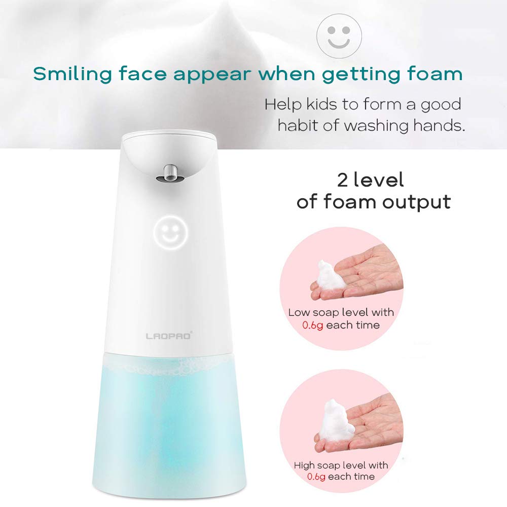 Laopao Soap Dispenser, Automatic Foaming Soap Dispenser Hand Free Countertop Soap Dspensers 240Ml Touchless Soap Pump For Kitche