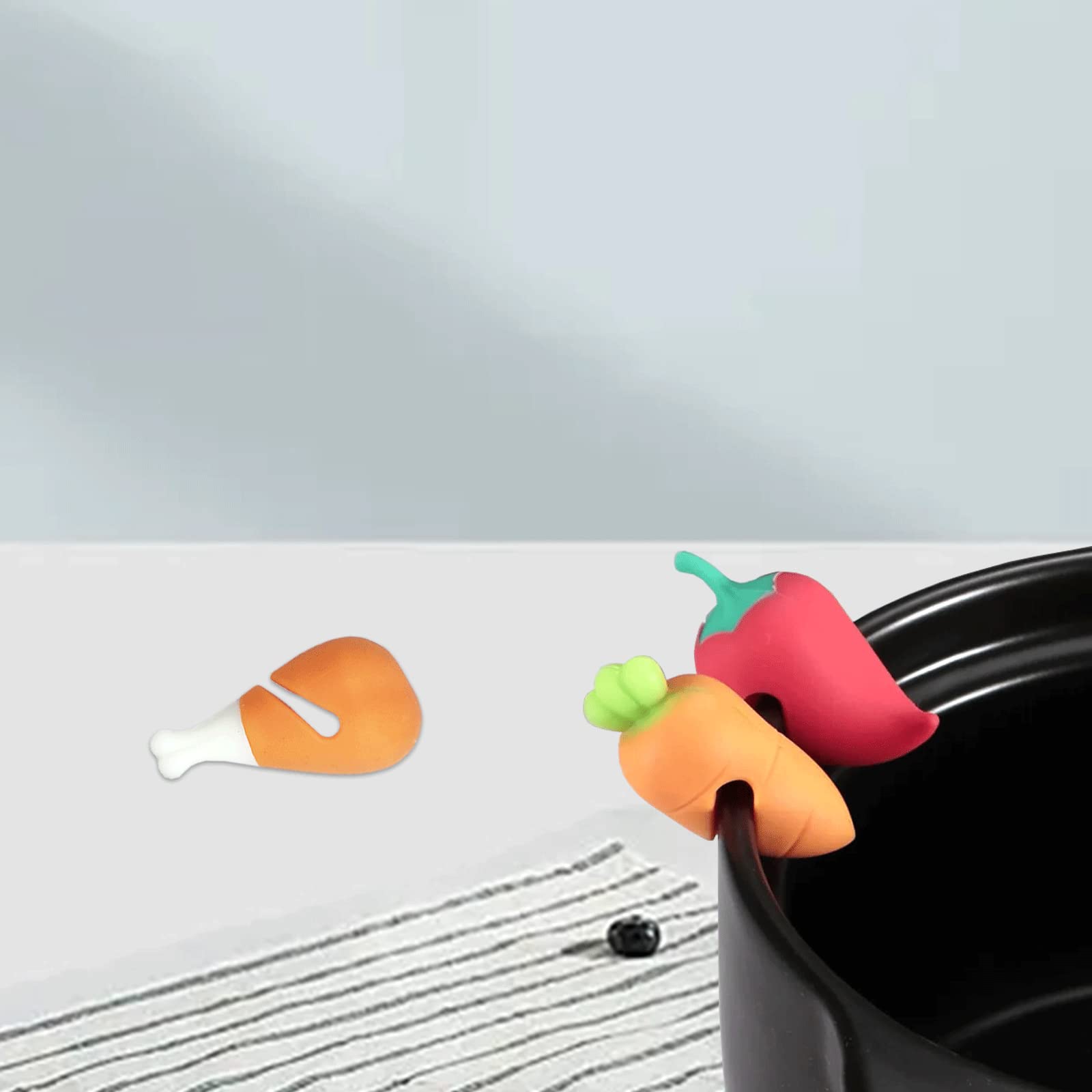 6Pcs Spill-Proof Lid Lifter For Soup Pot Kitchen Tools Lid Stand Heat Resistant Holder Keep The Lid Open Reduce Soup Spills Pot