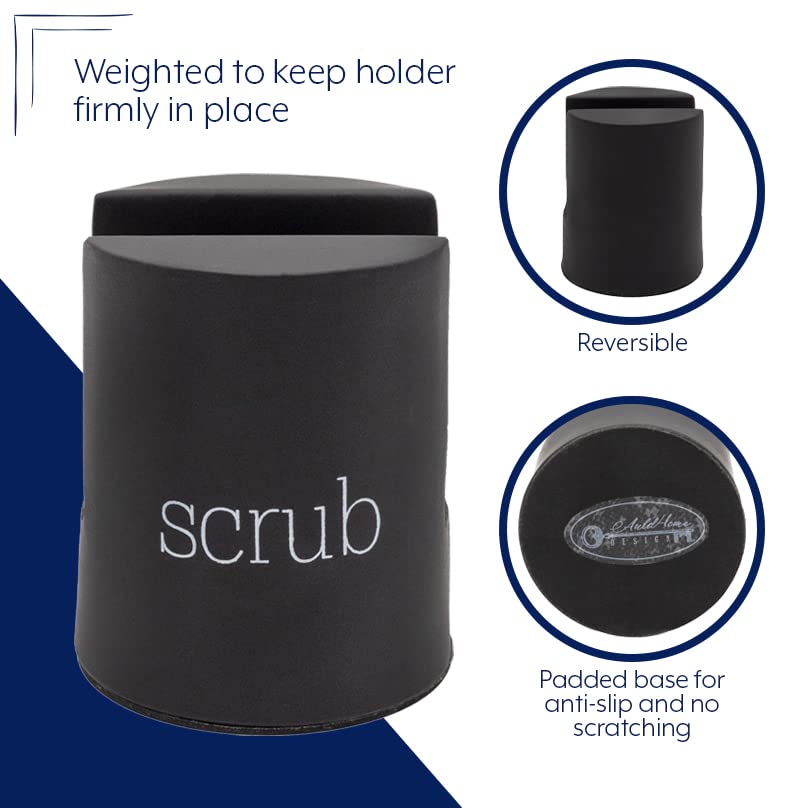 Auldhome Black Enamel Sponge Holder; Contemporary Kitchen Sink Accessory