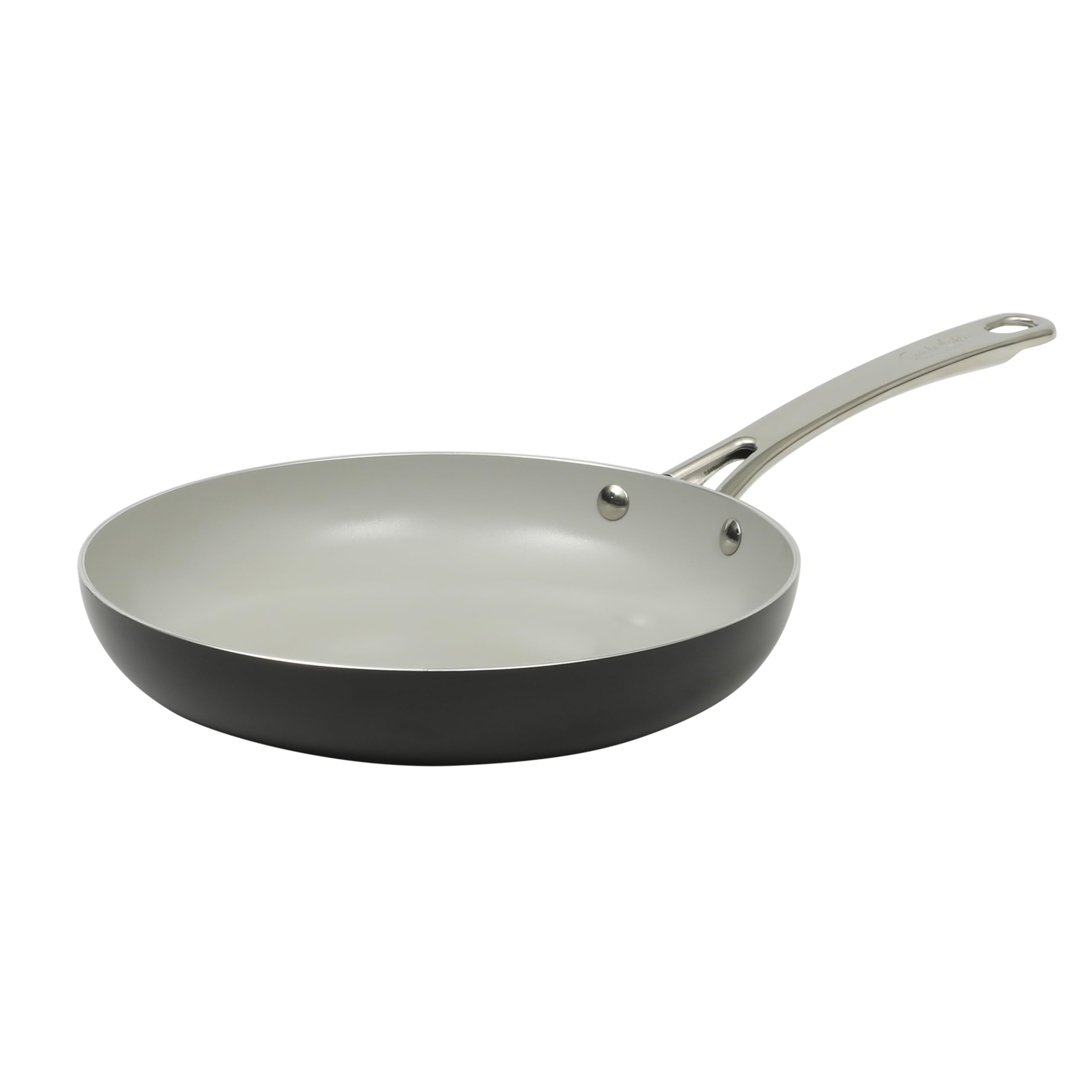 Sur La Table Kitchen Essentials Potluck Porch 10 Inch Deep Frying Pan Skillet Aluminum PFA Free Ceramic Cookware Chefs Pan, Ome