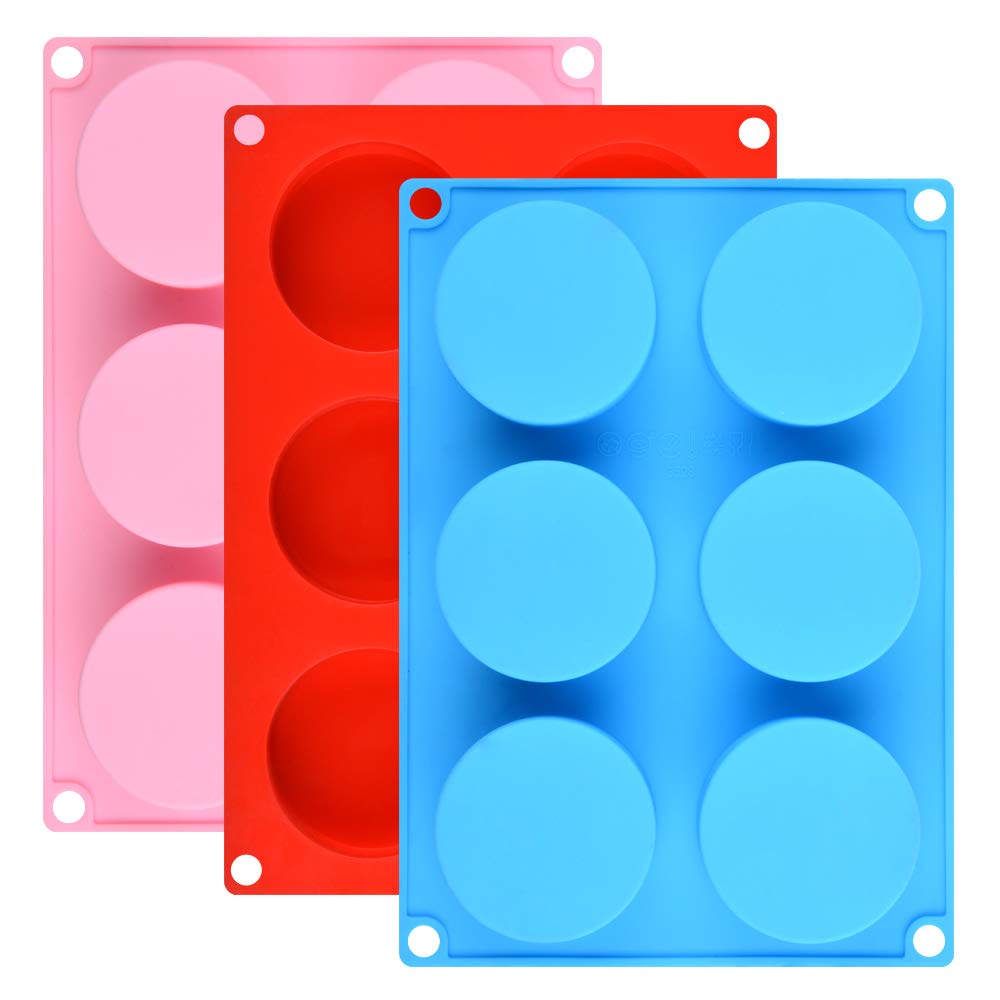 Cake Puck Molds, Silicone Cookie Molds Round Cylinder For Chocolate Covered Cake Pucks, Cookie Pucks Easy To Release (3, Multi)