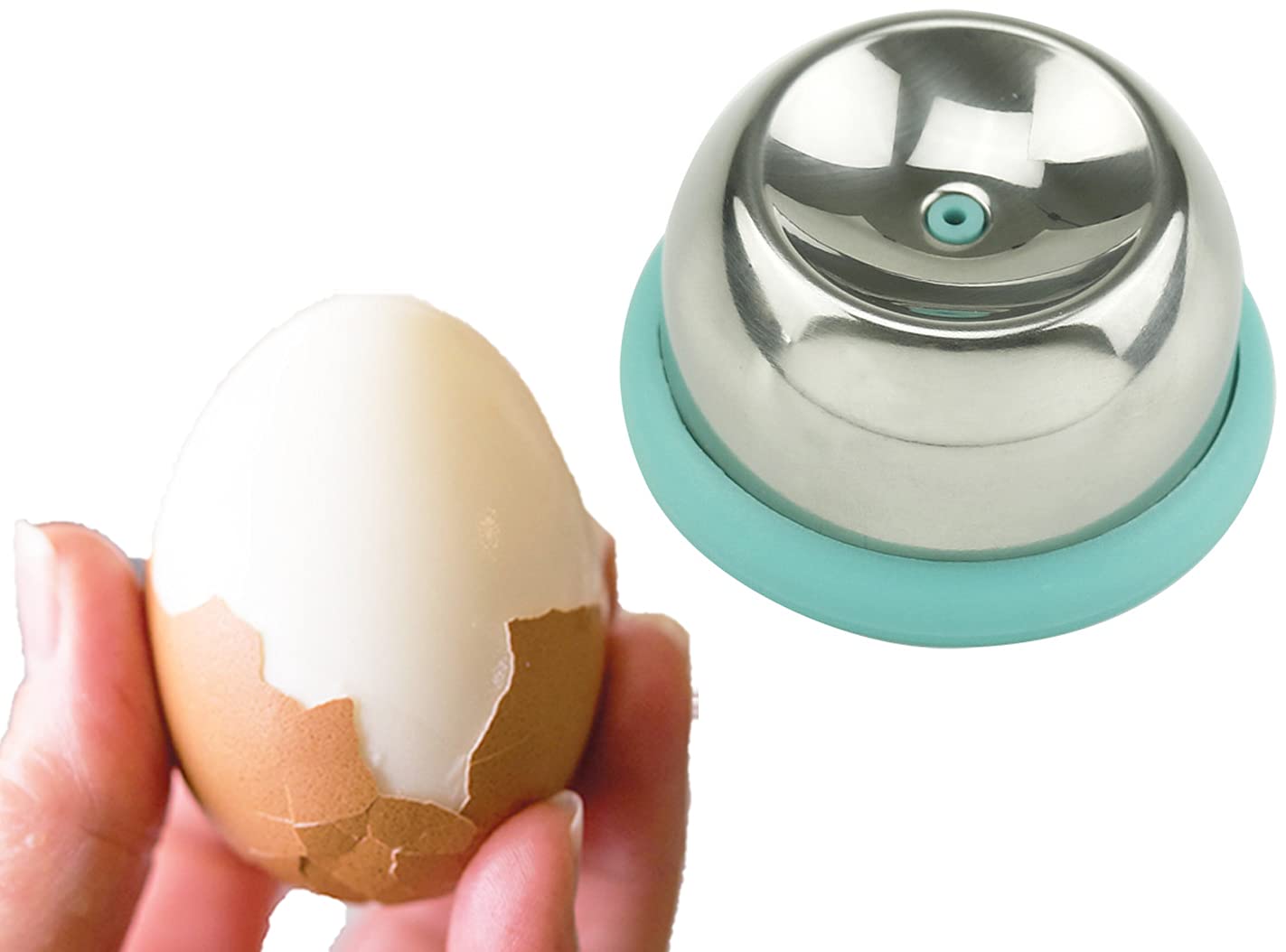 1 Pack Hard Boiled Egg Piercer Simple Easy Egg Hole Puncher Egg Poacher Endurance Hole (304 Stainless Steel+New Material Pp Bott