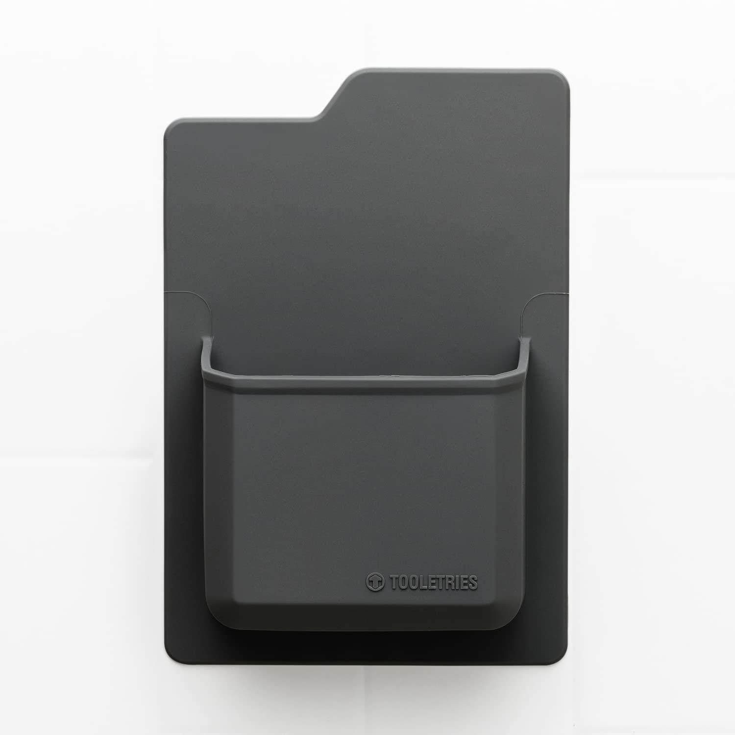 Tooletries - The James Organizer - Silicone Toiletry Holder  Shower & Bathroom Accessory - Features Silicone-Grip Technology  Removable & Reusable - Charcoal