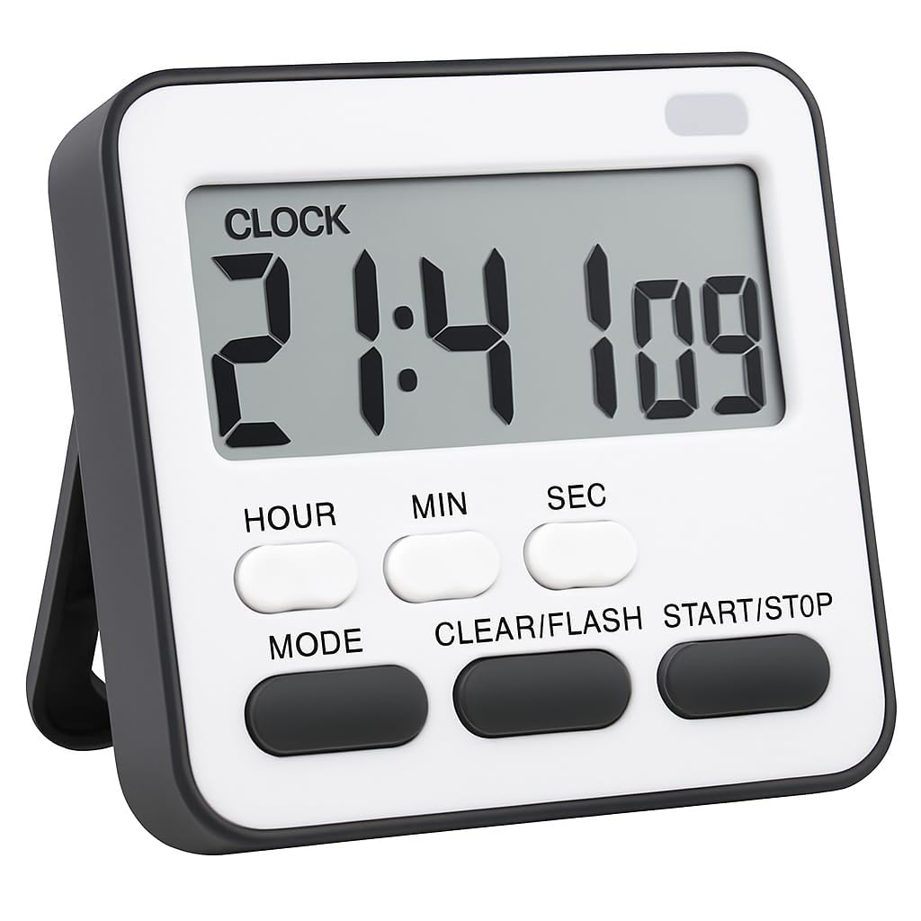 Vhp Digital Kitchen Timer And Alarm Clock For Cooking, Baking, Study, Gym & Office | Large Led Display, Loud Sound, Stopwatch Fu
