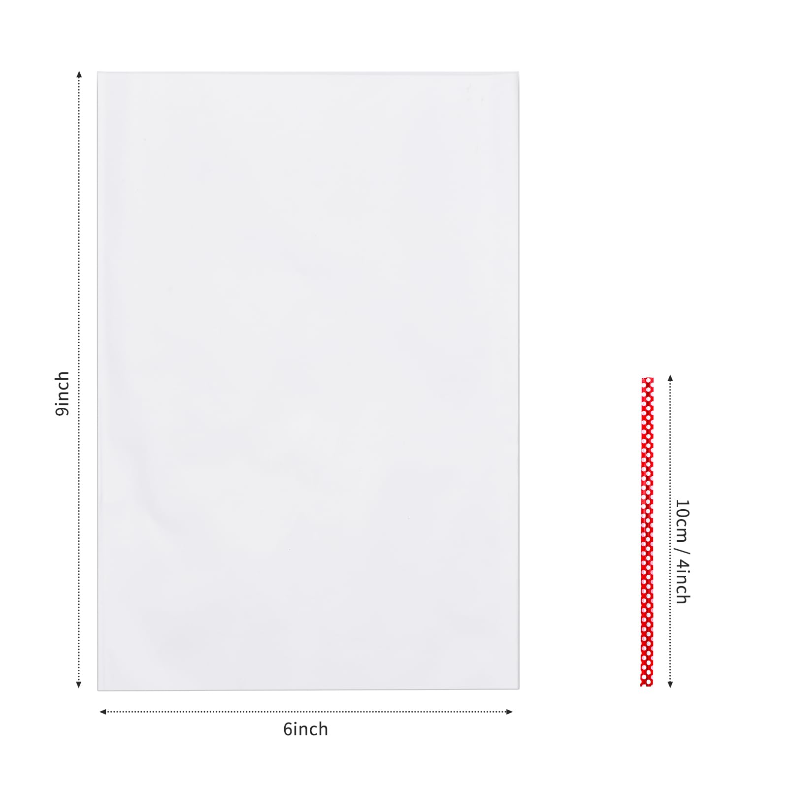 200 Pcs Transparent Clear Cellophane Bags 6X9 Inches, Clear Treat Bags With Ties For Cookie Bags Resealable Cellophane Bag For P