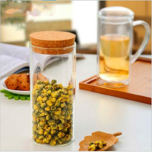 Xingzi Kitchen Storage Containers With Cork Lids Set Of 2 300Ml/10Oz Durable Refillable Clear Glass Food Canisters Storage Conta