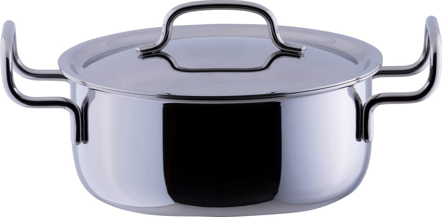 Miyazaki Seisakusho GEO14T Go14T Double Handed Pot, 5.5 inches (14 cm), Made in Japan, Induction Compatible, All Heat Sources,