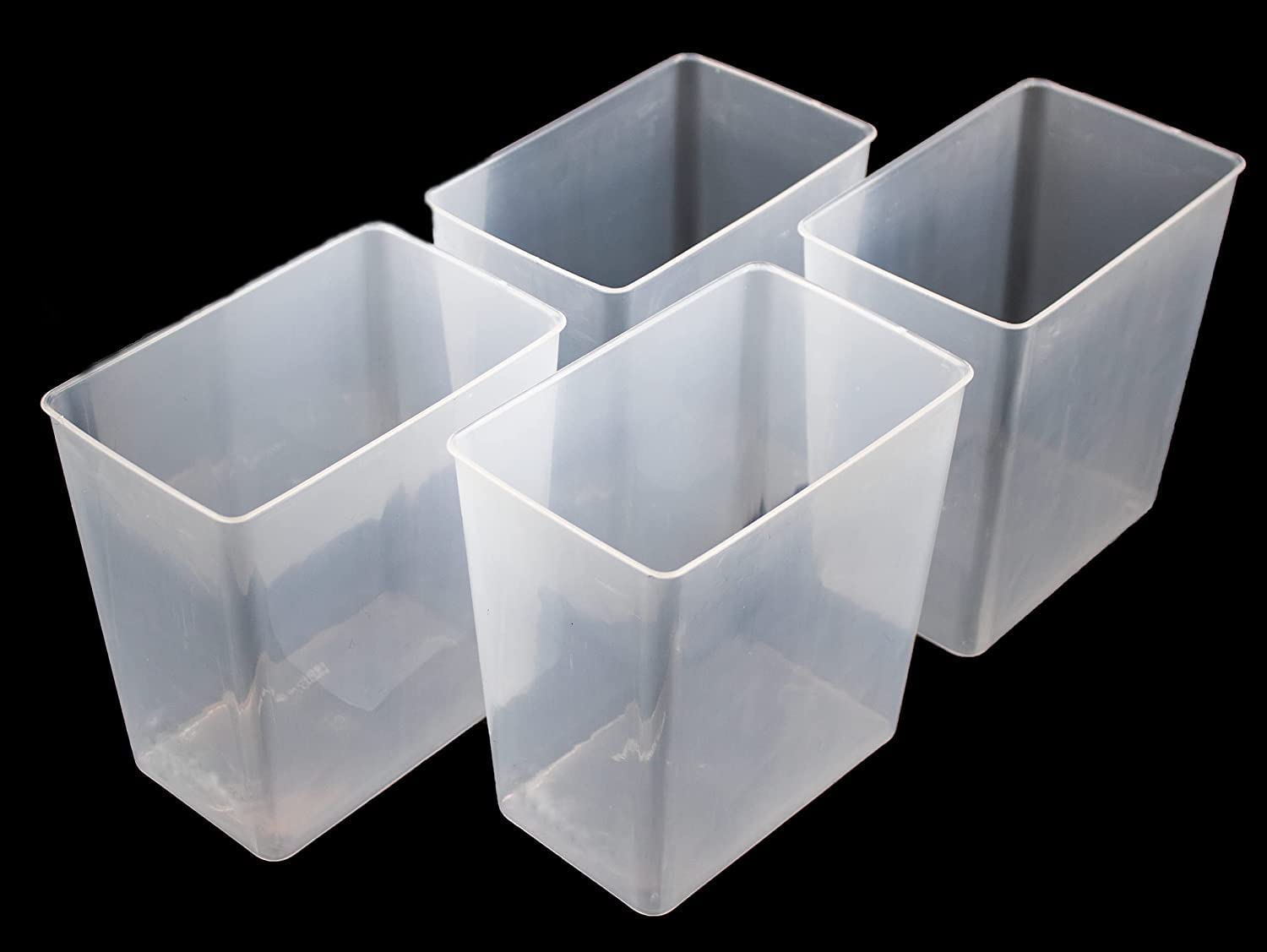 Lembose Set Of 4 Fridge Storage Organizer Bins, Freezer Storage Containers Basket Plastic Pantry Racks, Kitchen Storage Bins For
