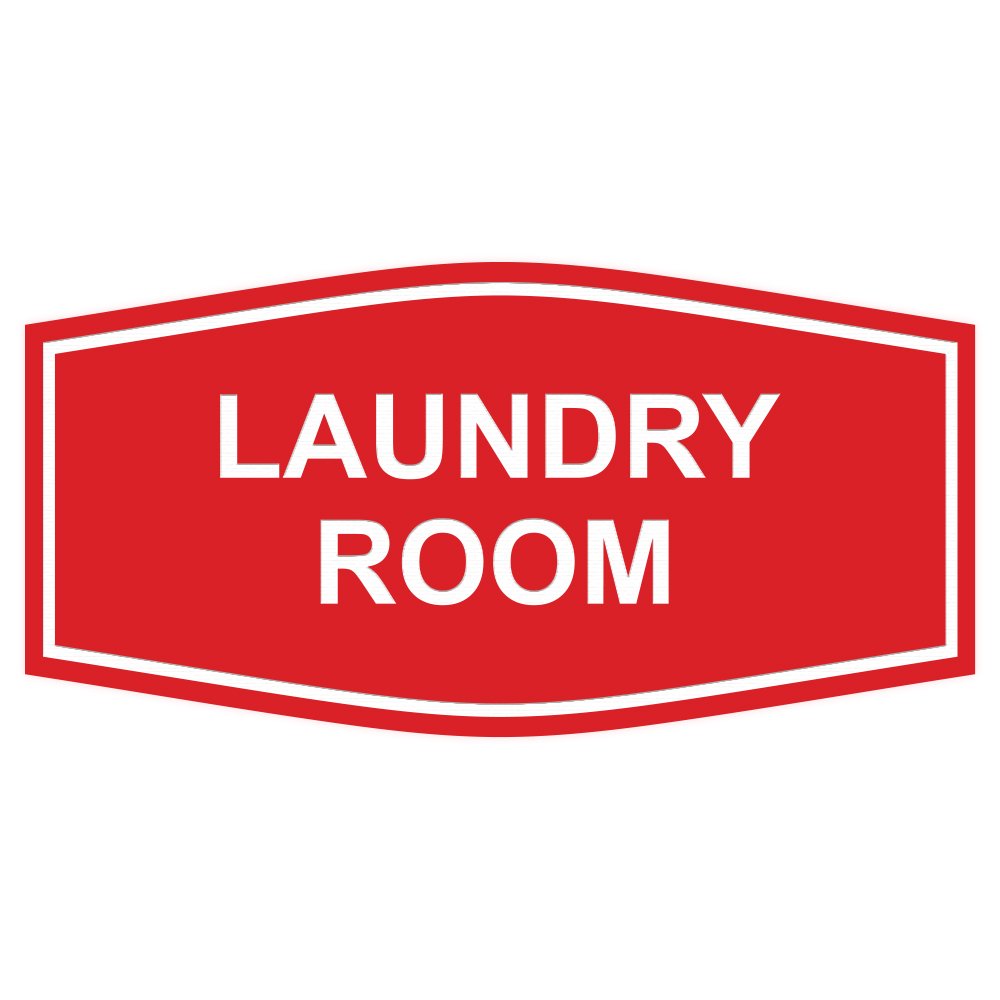 Fancy Laundry Room Sign (Red) - Large 1 Pack