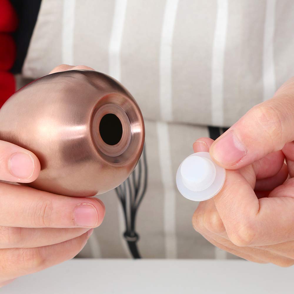 Tupmfg Salt Pepper Shaker Set: Stainless Steel Salt & Pepper Dispenser 2 Pieces For Kitchen (Rose Gold)