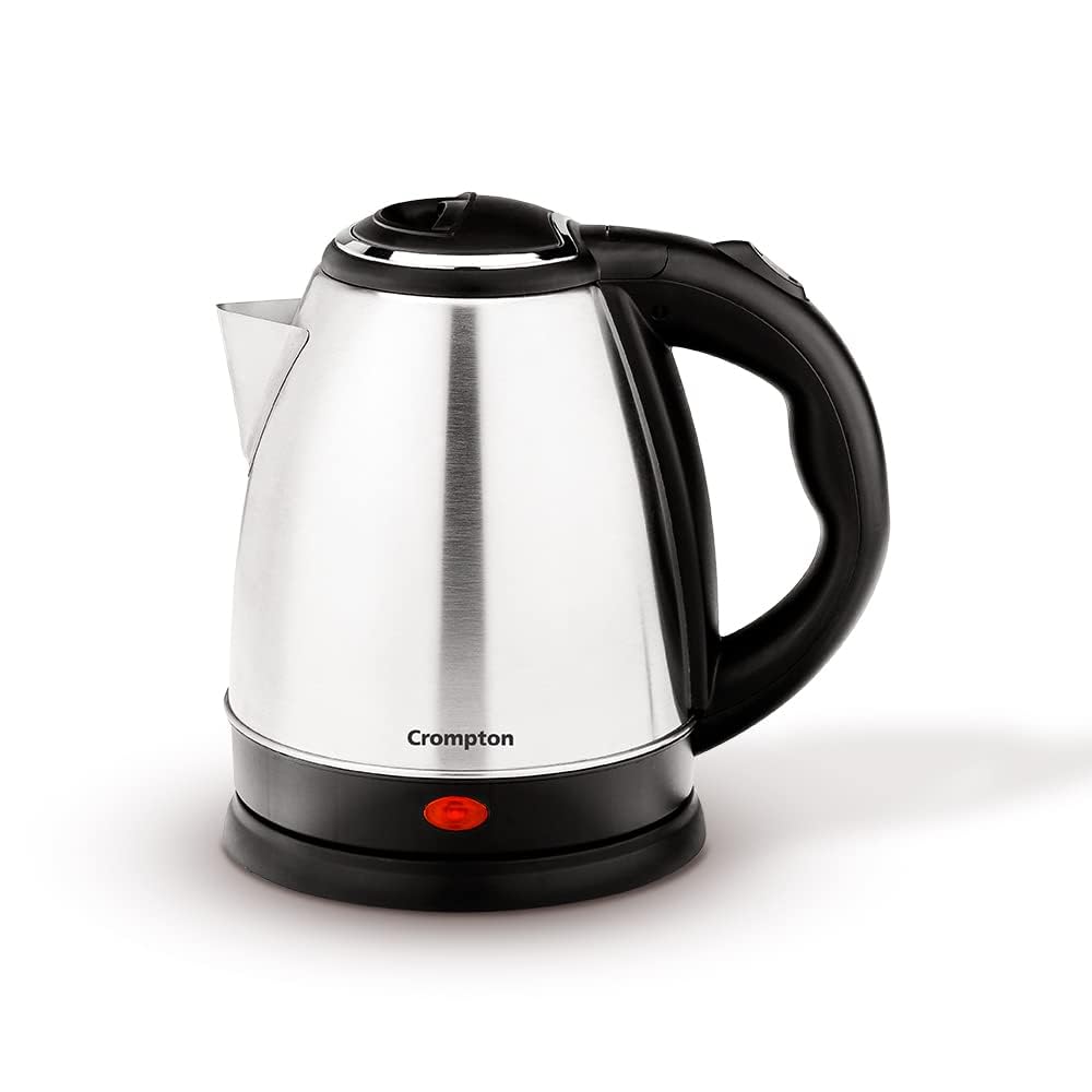 Crompton Insta Delite 1.5L Ss Electric Kettle With 1500W Power | Stainless Steel Body | Soft Grip Handle | Led Indicator | 360-D