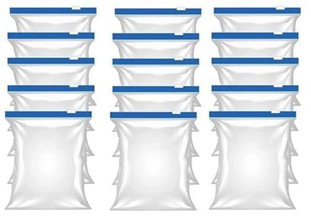 Mobdesk 30 Pcs Zip Lock MultiPurpose Storage Bags Like Vegetables, Cosmetics, Jewellery, Spices, Travel Purpose. ReUsable Bag 