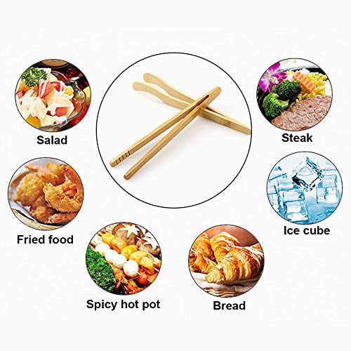 Hysagtek Bamboo Toast Tongs Wooden Tongs Bread Tongs Toaster Tongs Wood Tongs Bamboo Tongs Serving Tongs For Serving Cooking Toa