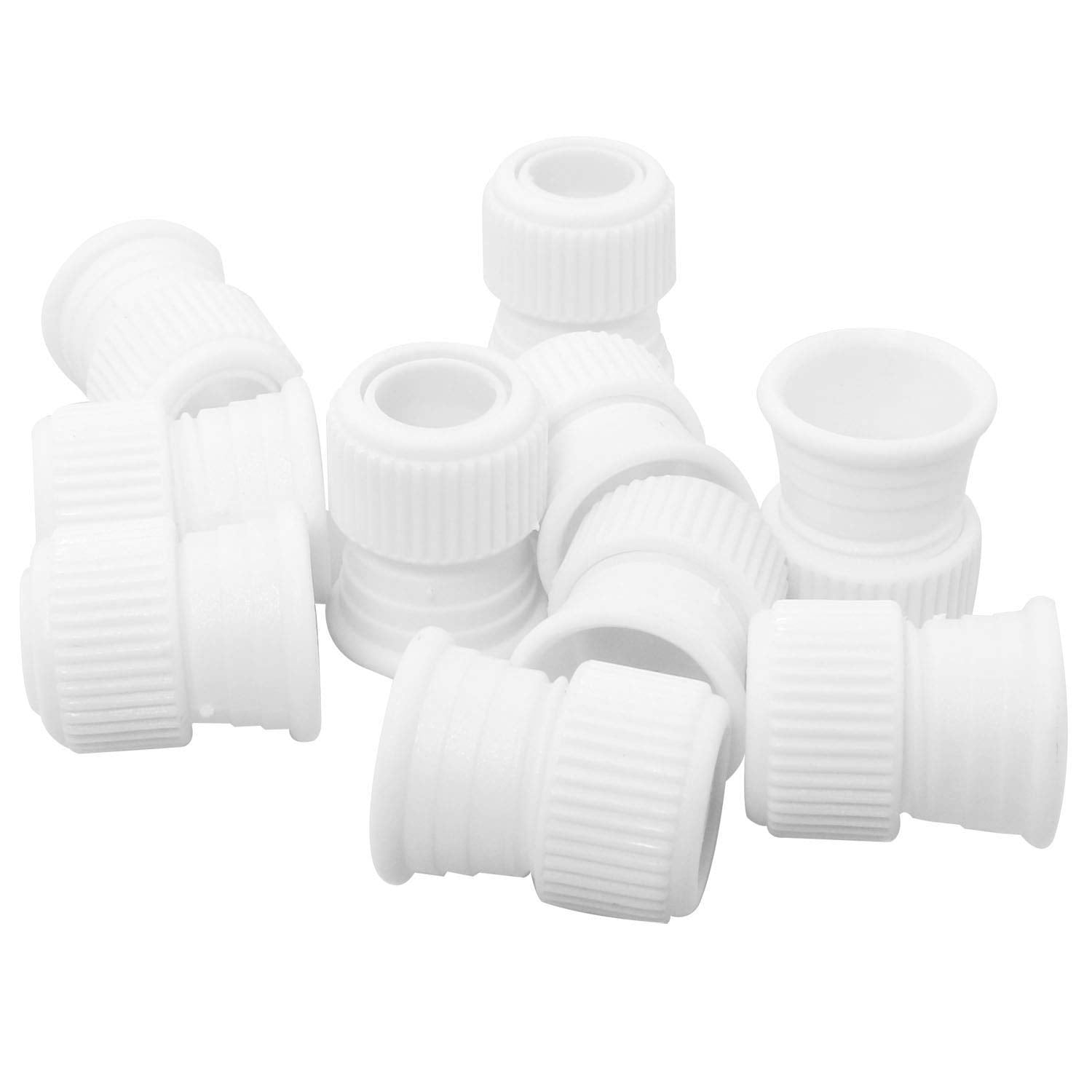 Zzhxsm Plastic 10 Pcs Standard Couplers Cake Decorating Pipe Tip Couplers For Icing Nozzles, White