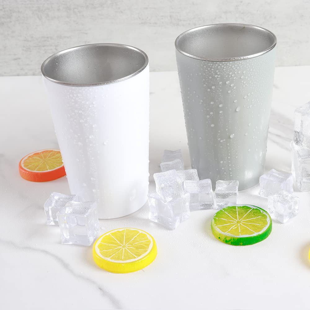 Wongwongcat Drinking Cups 2Pcs, Stainless Steel Coffee Cup 500 Ml, Anti-Scald And Non-Slip Cup, Drinking Cup For Hot And Cold Dr