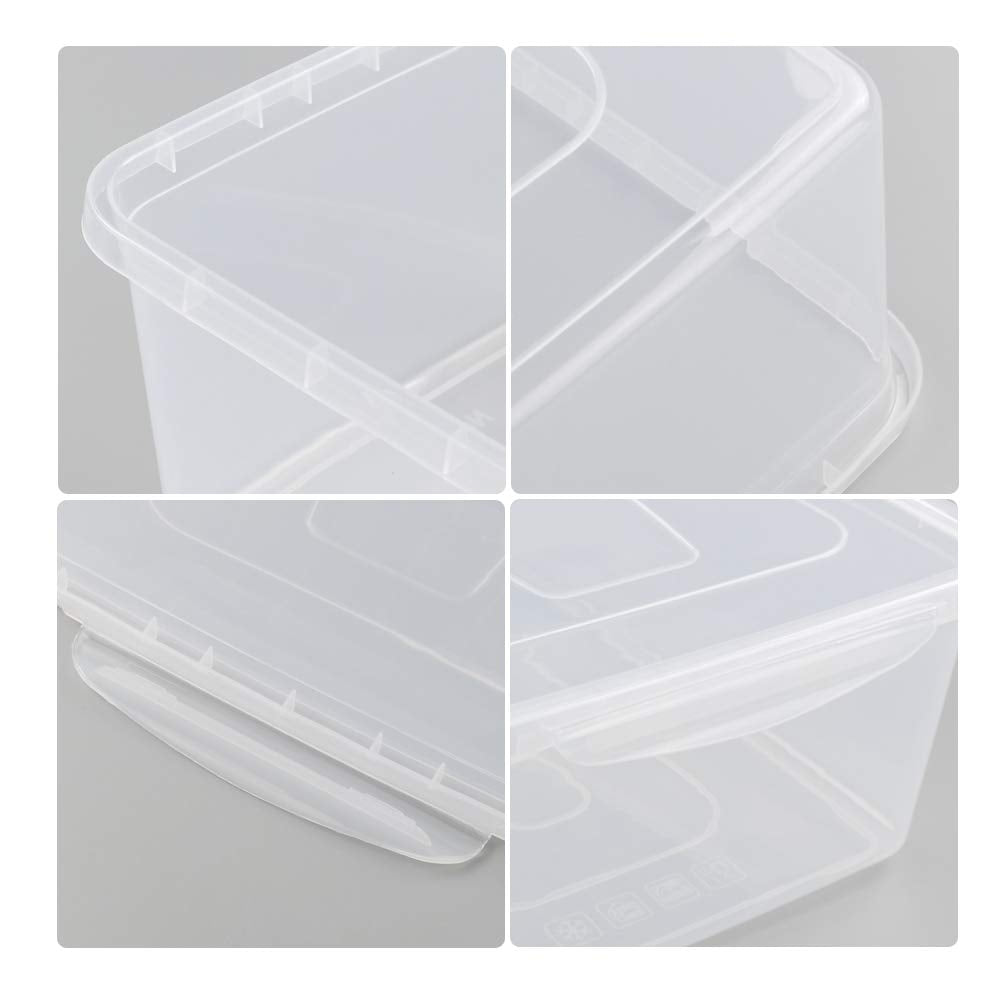 Farmoon 16 Quart Clear Storage Bin, Plastic Latch Containers/Boxes With Lid, 2 Packs