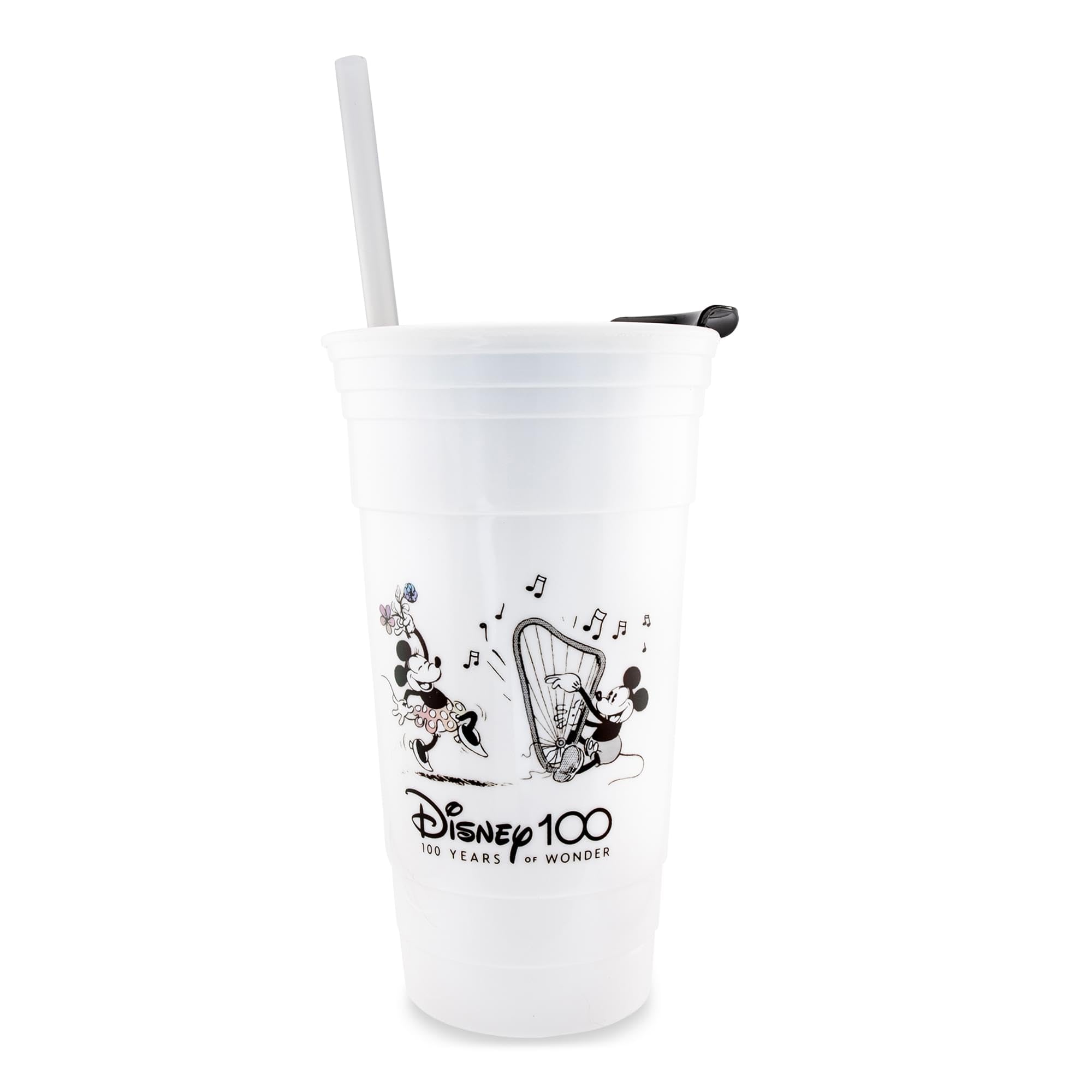 Disney 100 Mickey And Minnie Mouse Dance Tumbler With Lid And Straw  32 Ounces