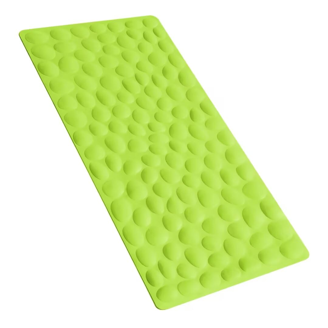 Non-Slip Bathtub Mat OTHWAY Soft Rubber Bathroom Bathmat with Strong Suction Cups (Green, 16x31.5 inch)