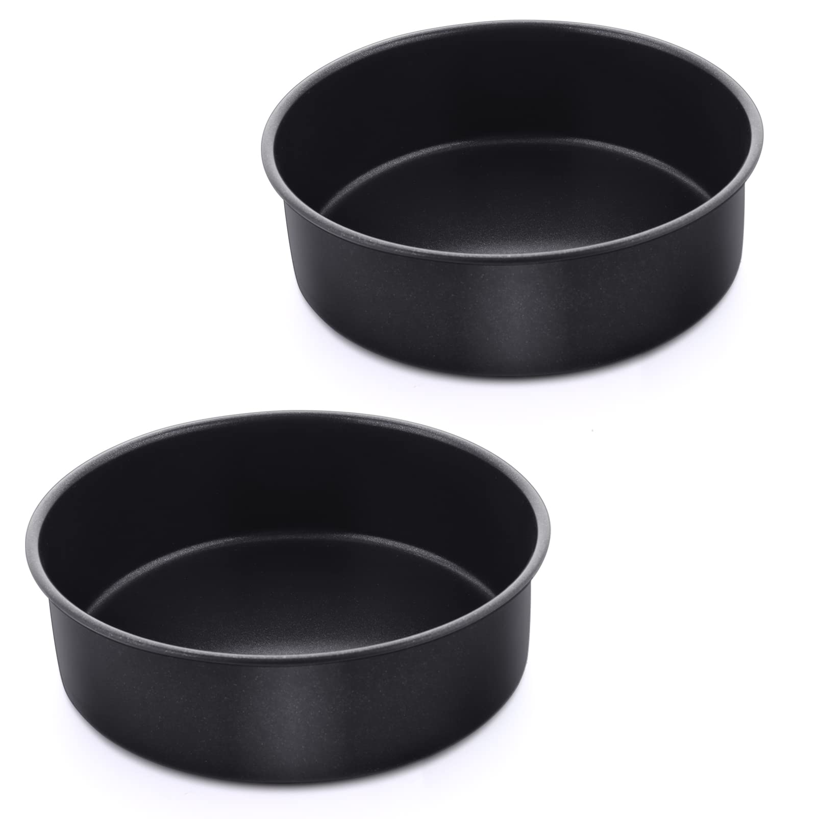 P&P Chef 6 Inch Non-Stick Cake Pans Set Of 2, Round Baking Pans Bakeware For Layered Cakes, Non-Toxic, Stainless Steel Core & On