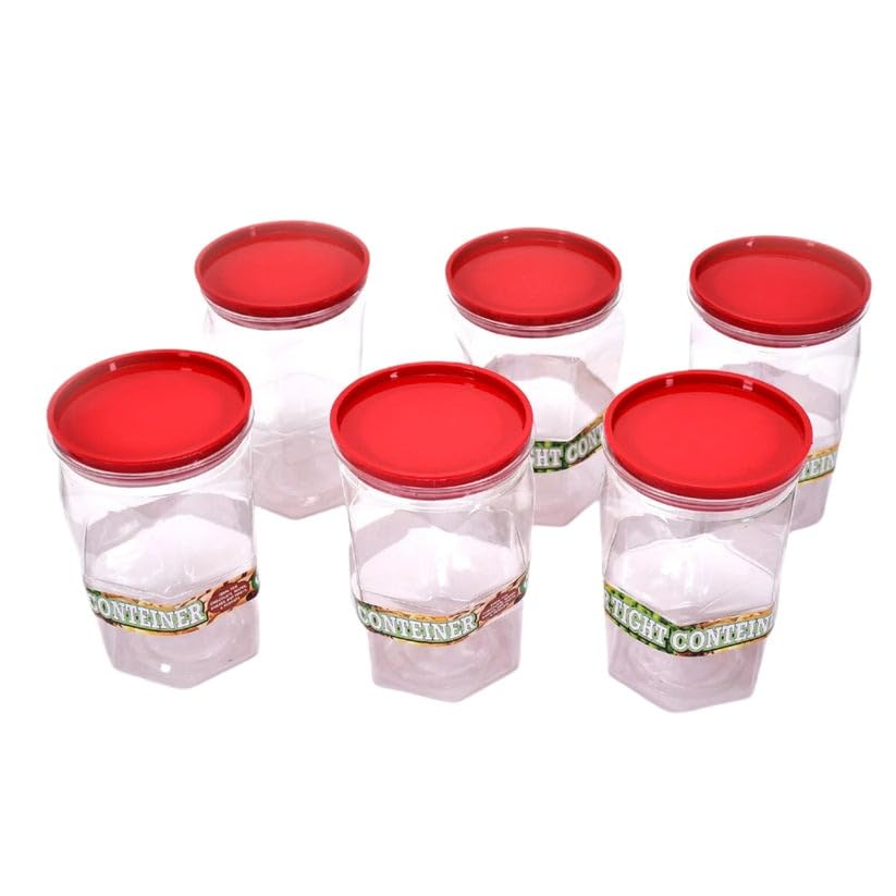 Premiumav Airtight Kitchen Storage Container Set  6Piece Round BpaFree Containers For Rice, Dal, Atta, Flour, Cereals & Snack