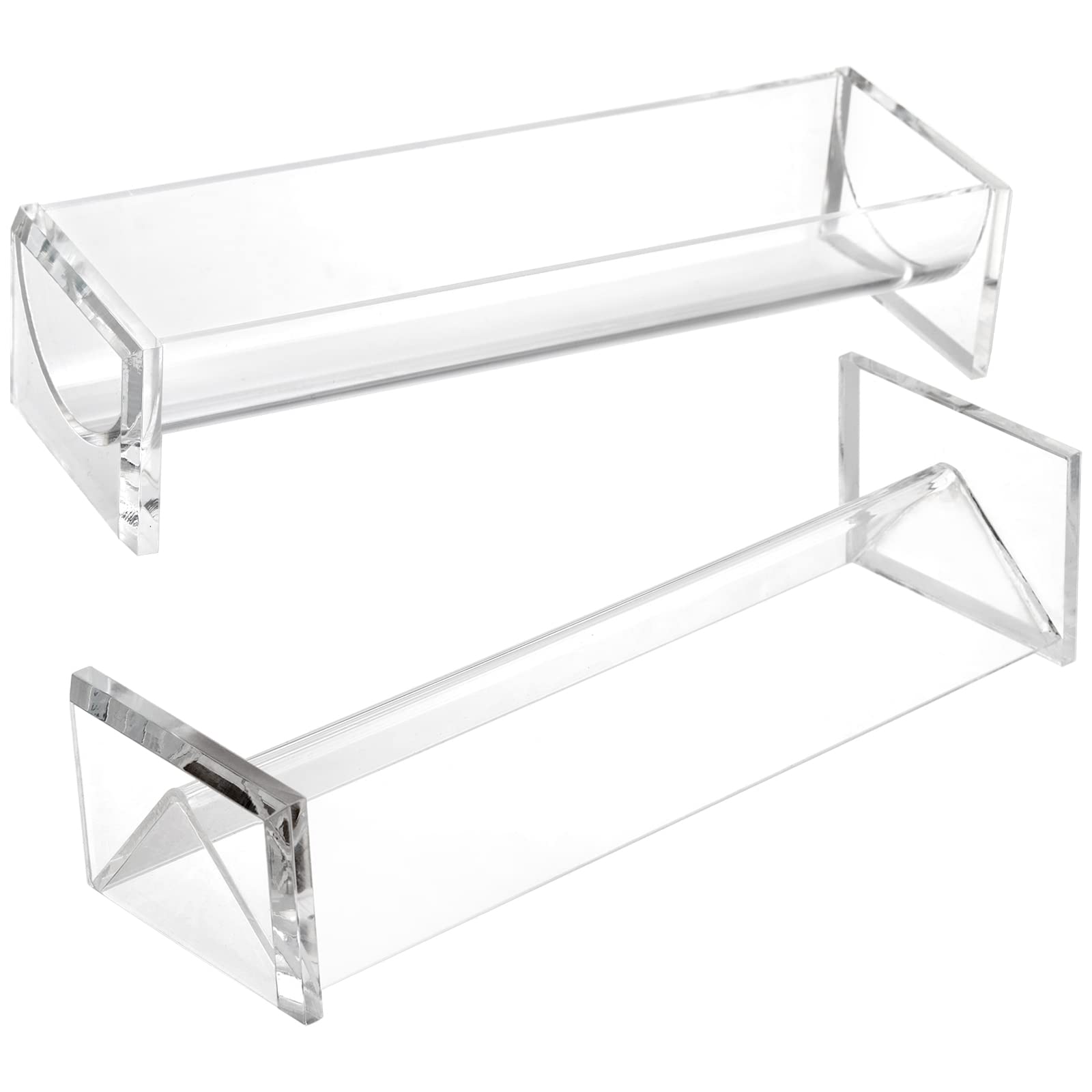 Soujoy 4 Pack Cracker Tray For Serving, Acrylic Biscuit Stand Cracker Server, Rectangular Clear Food Display Holder For Countert