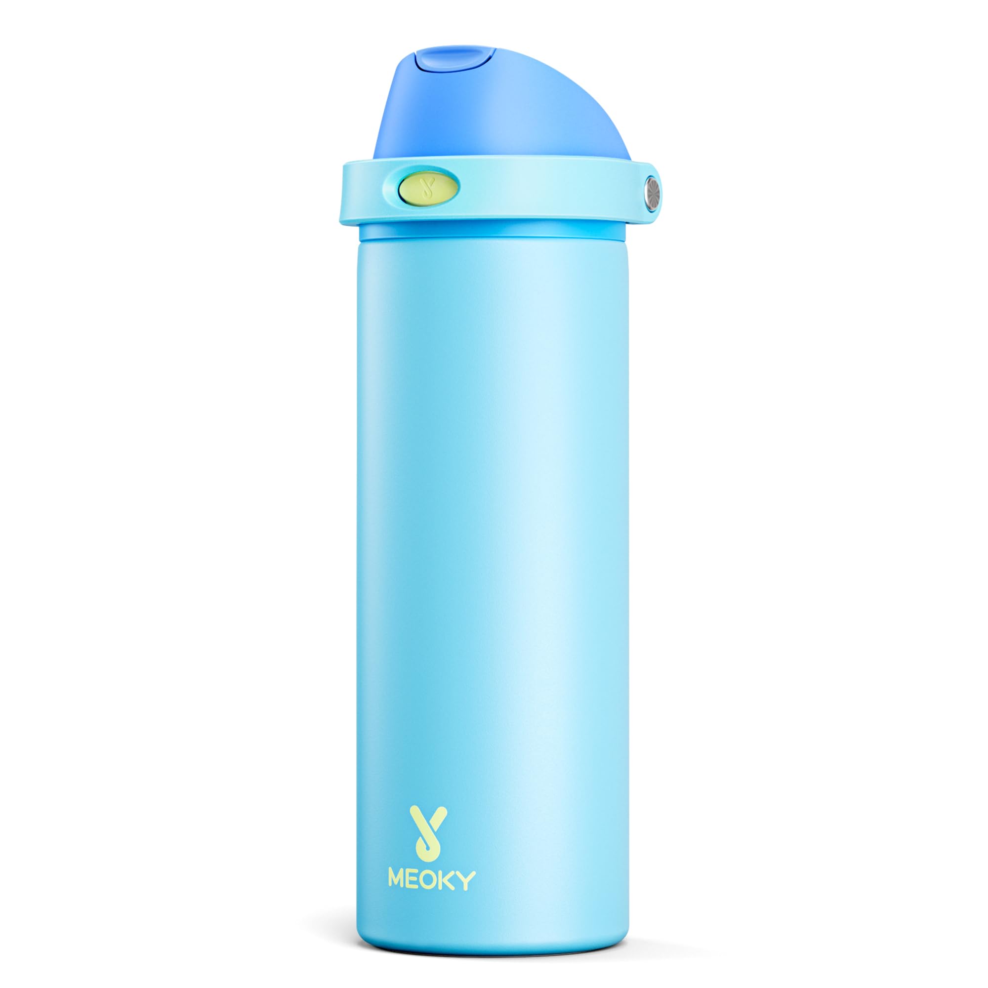 24 oz Insulated Water Bottle for Men: Meoky Stainless Steel Water Bottle with 2-in-1 Straw and Spout Lid - Leak Proof, Cold for 