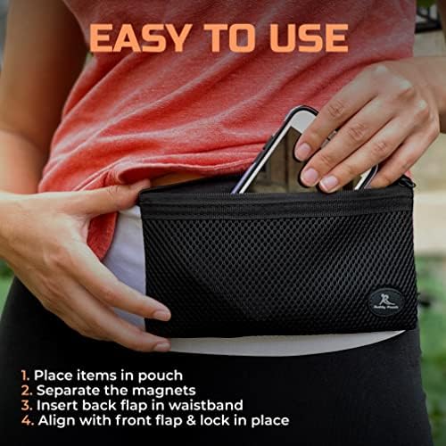 Running Buddy Magnetic Buddy Pouch - Beltless Ano Bouncea Pouchwaist Pack Carries Phone, Pet Treats And Essentials - Great For R