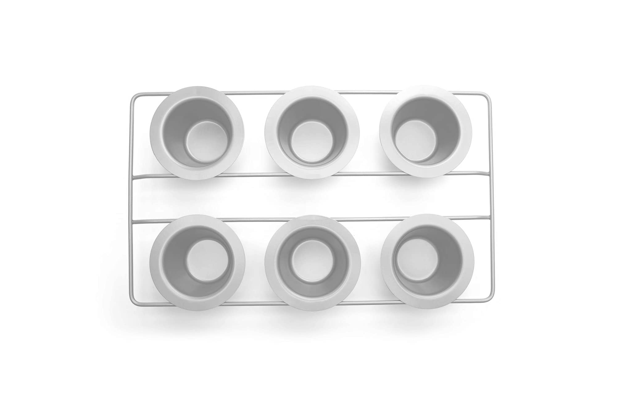 Fox Run 4757 6 Cup Popover Pan, 21 X 87 X 15 Inch, Silver Stainless Steel