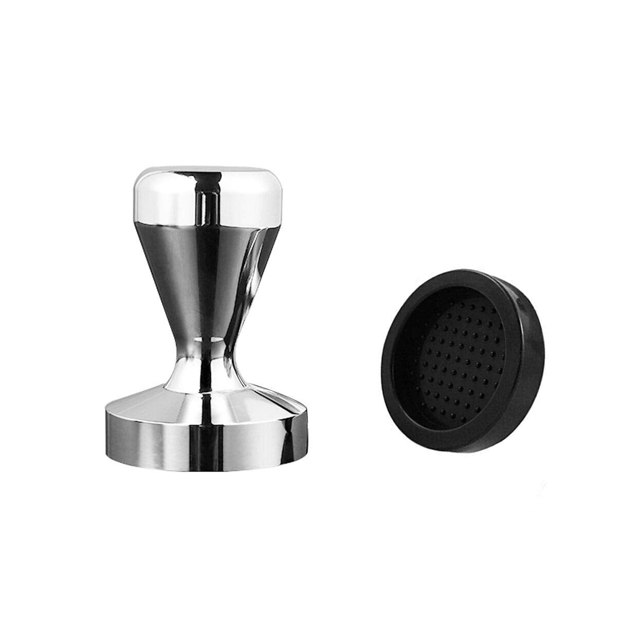 Coffee Tamper Espresso Coffee Press Hand Tamper 58Mm With Silicone Tamper Mat