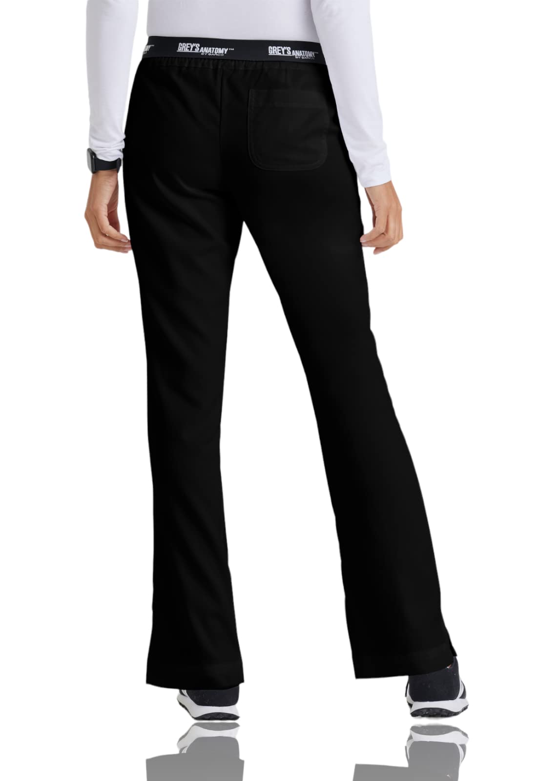 Greys Anatomy 4275 3 Pkt Logo Waist Pant With Drawstring (Black, Xx-Large)