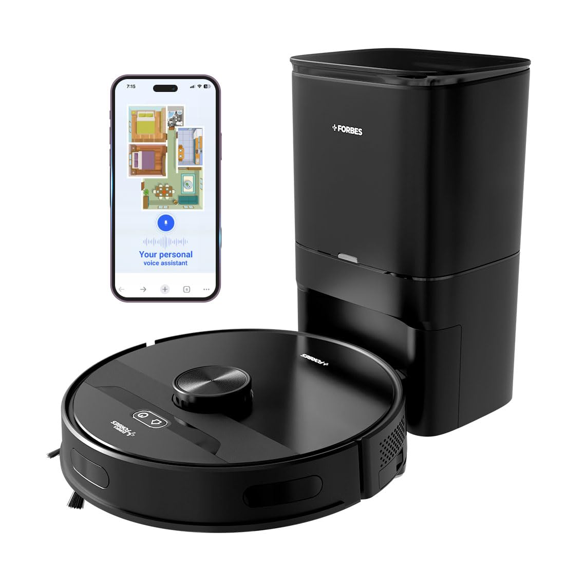 Eureka Forbes Smartclean, 5000Pa Hypersuction Robotic Vacuum Cleaner With Auto Bin (65 Days Hands-Free Cleaning) | Lidar 3.0 & H