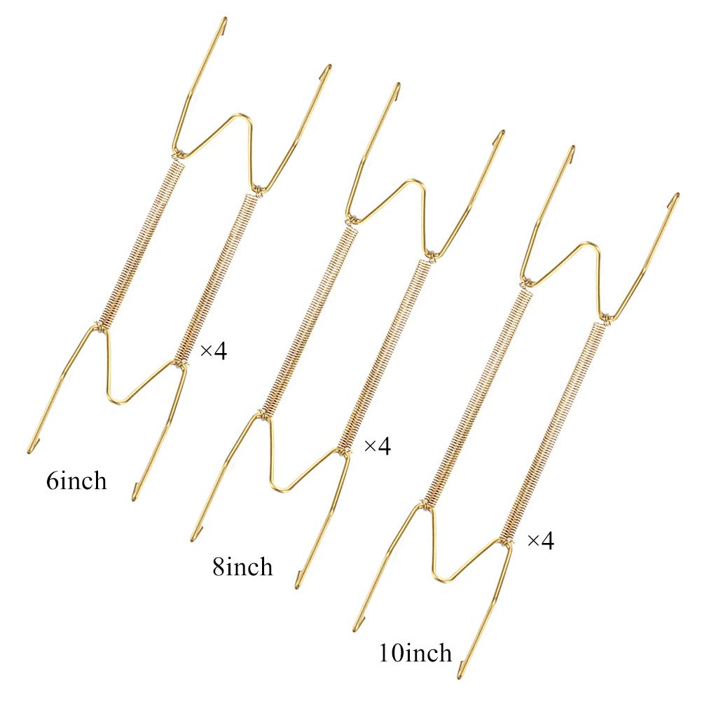 Vankcp 12 Pack Wall Plate Hangers 6/8/10 Inch Invisible Vertical Plate Holders With 12Pcs Wall Hooks For Decorative Plates Antiq