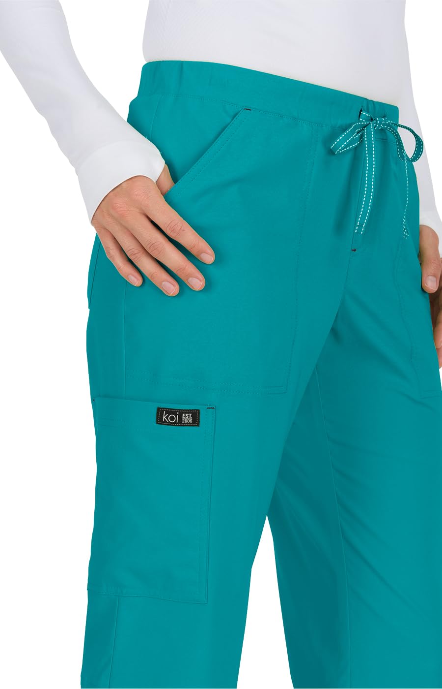 Koi Basics Koi731 Womens Scrub Pant Teal Xs
