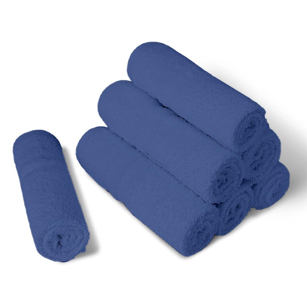 TOALLA 100% Cotton Washcloth 60 Pack700 GSMSoft Washcloth for FaceWashcloth Bulk PackWashcloth for Body and FaceHighly AbsorbentFingertip TowelWashcloth for Bathroom12 x 12 IncheRoyalBlue