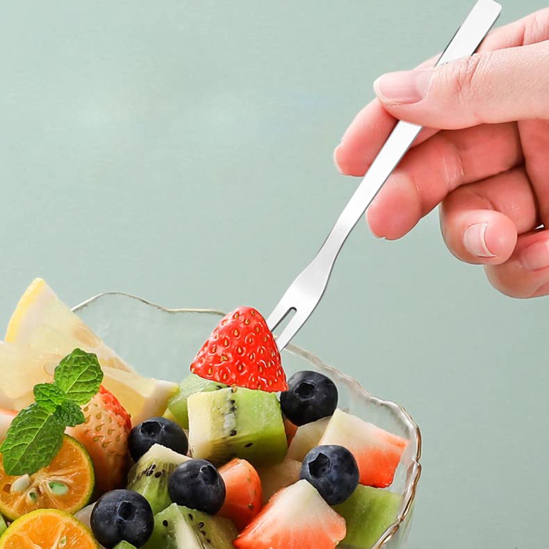Lesbin 12-Piece 2-Prong Fork  Stainless Steel Fruit Forks  5.4-Inch