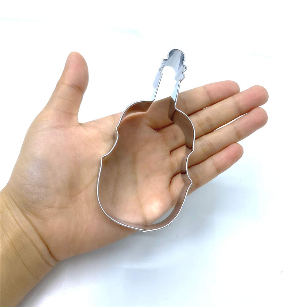 Liliao Violin Cookie Cutter Music Biscuit Fondant Cutter - 1.9 X 4.3 Inches - Stainless Steel