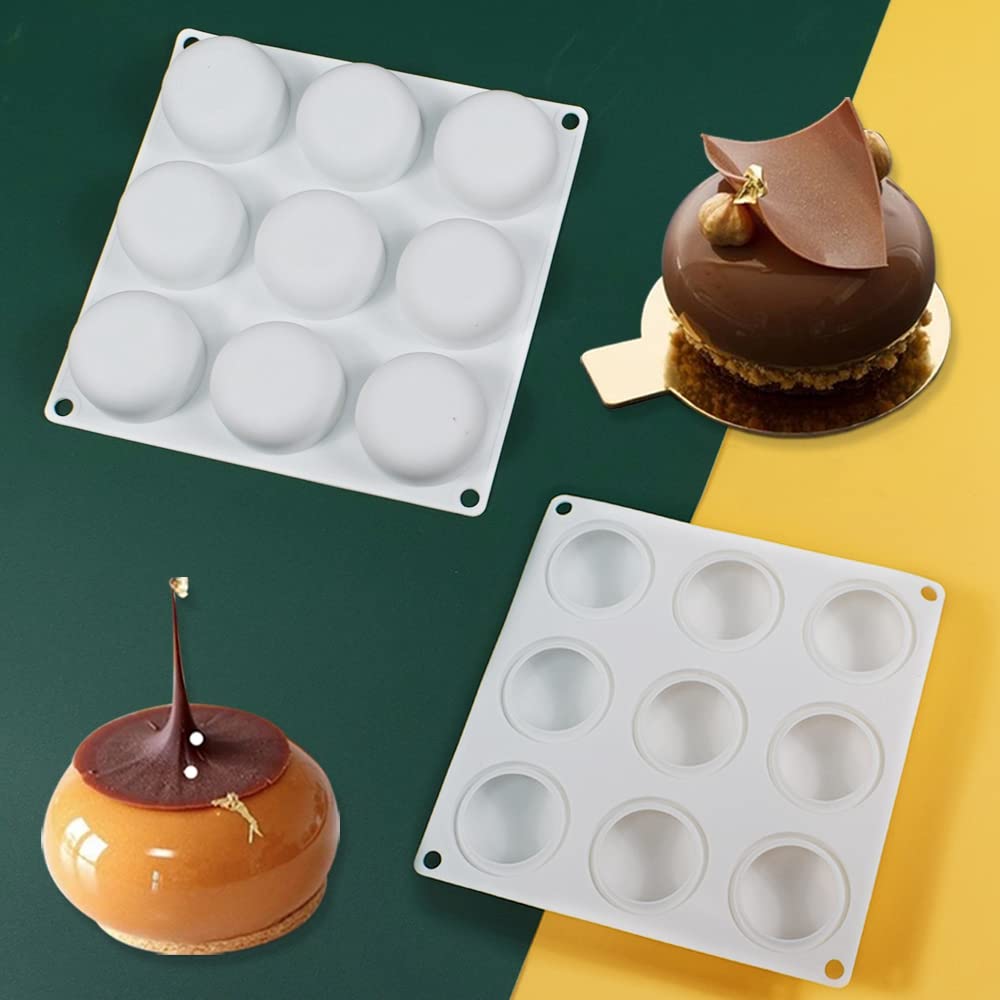 Mostsom Silicone Chocolate Half Round Mold Medium Semi Sphere Silicone Mold,Half Sphere Silicone Baking Molds For Making Chocola