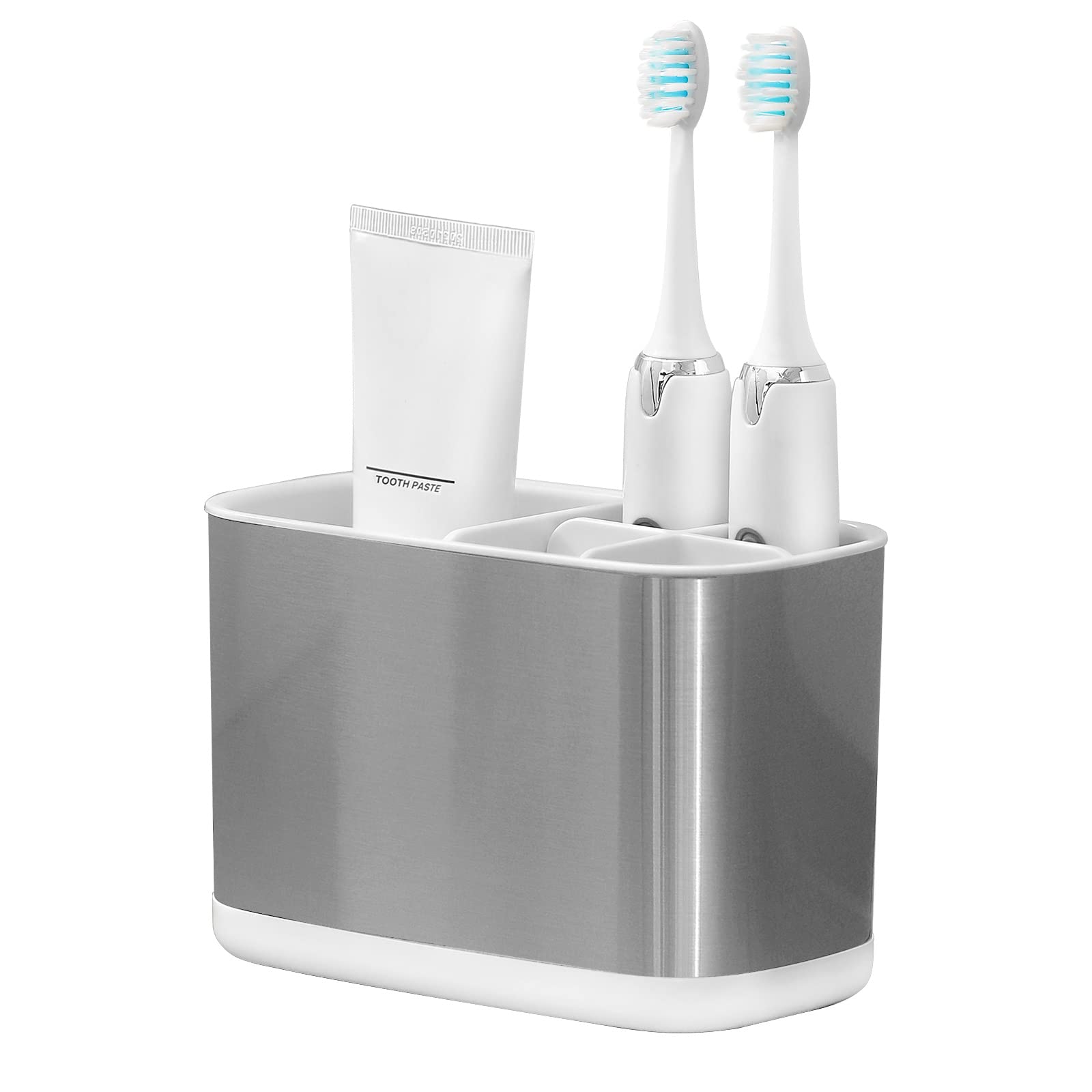 Colist Toothbrush Holder Stainless Steel Electric Toothbrush Holder Detachable Easy Clean Bathroom Toothbrush Stand Organizer Fo