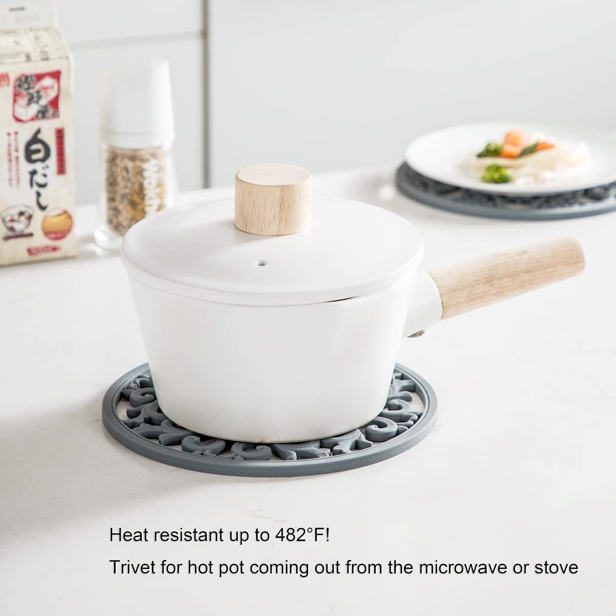 Extra Thick Silicone Trivet Mat For Hot Dishes, Hot Pots And Pans, Pot Holder, Hot Pad To Portect Your Table And Countertop, Kit