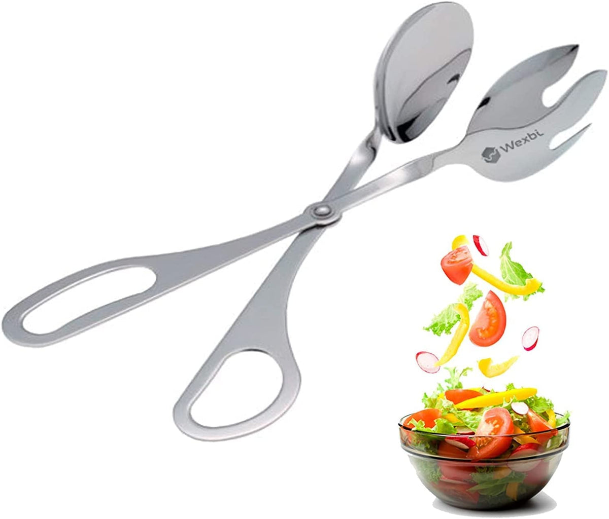 Salad Tongs, Heavy Duty Stainless Steel Tongs, Salad Tongs For Serving, 10 Inch Small Serving Tongs, Perfect Kitchen Tongs