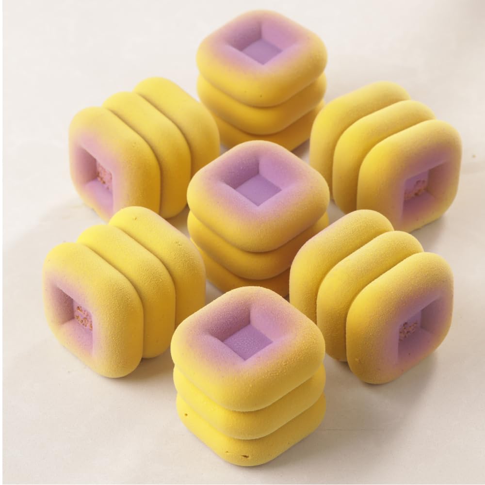 DINARA KASKO Mini Cubik silicone mold for baking. Geometric 3D silicone mold for cake or mousse. By world famous pastry chef