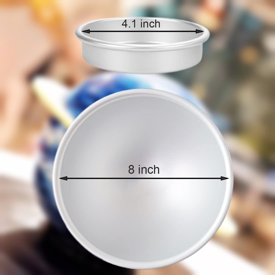 Qicfrk Cake Sphere Pan Half Ball Cake Pan 8 Inch Ball Pan 3D Cake Pan Ball To Create Any Ball Shaped Cake Soccer Shaped Baking P