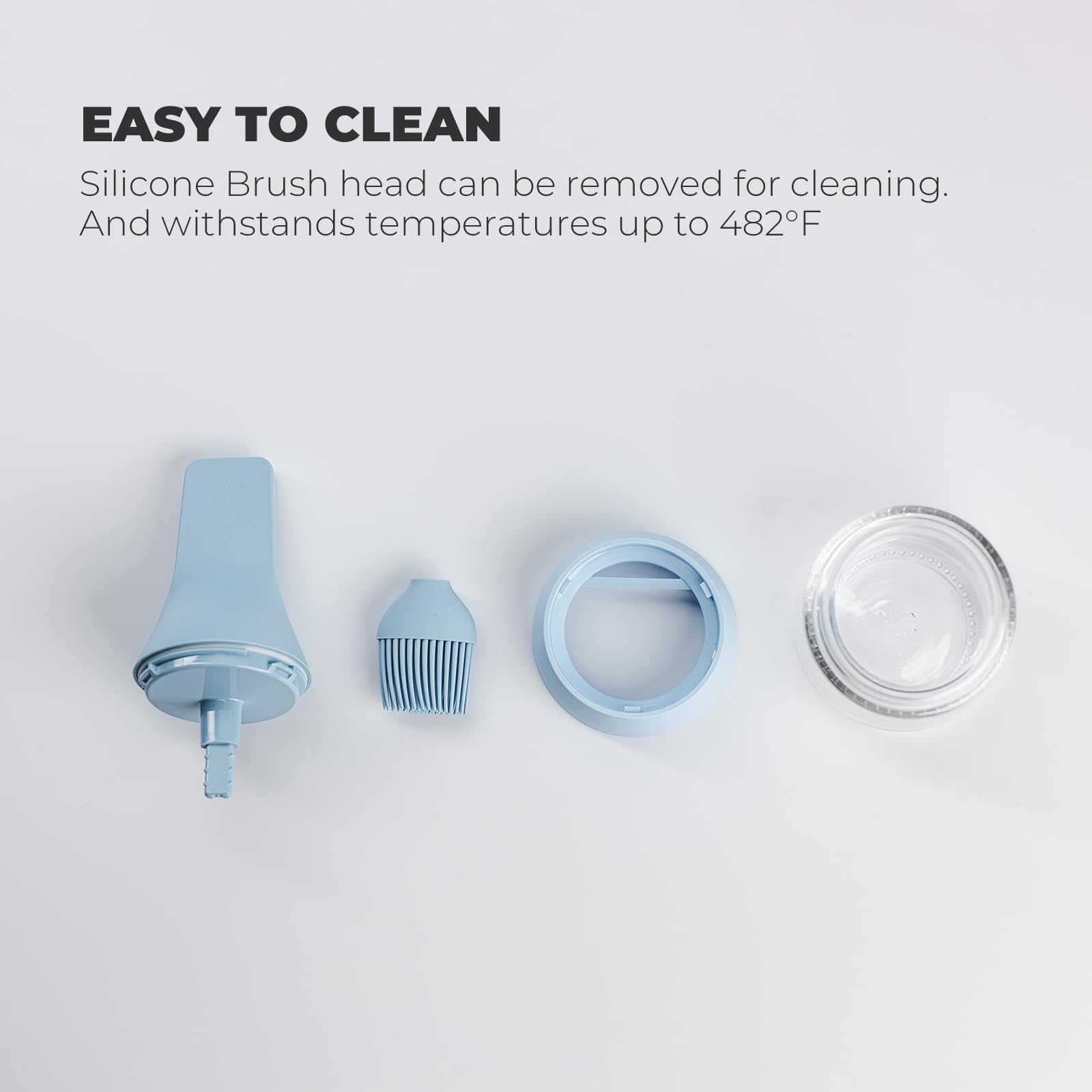 Zuutii Oil Dispenser With Silicone Brush For Cooking, Glass Oil Bottle With Heat Resistant Basting Brushes For Baking, Food Brus