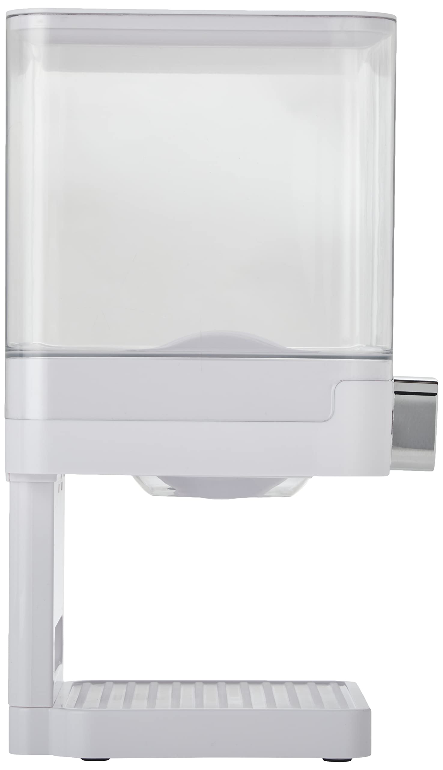 Zevro Compact Dry Food Dispenser, Single Control, White/Chrome